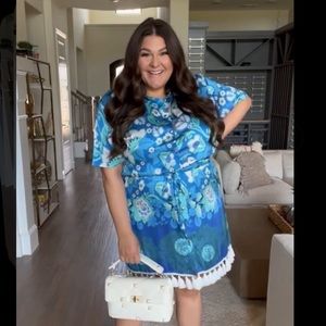 Fashion To Figure Francesca Tassel Hem Shirt Dress